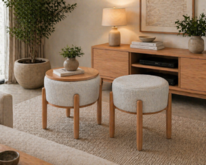 Puff Atenas 2 em 1 - Cor Cinamomo